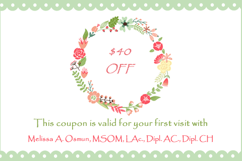 $40 dollars off your first visit coupon