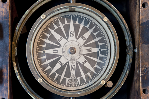 Image of an older compass